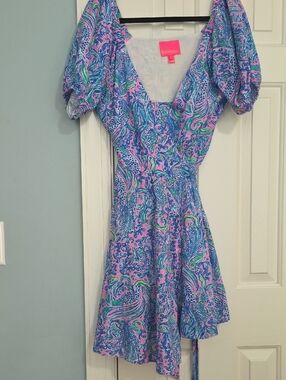Lilly Pulitzer Iralee Linen Wrap Dress